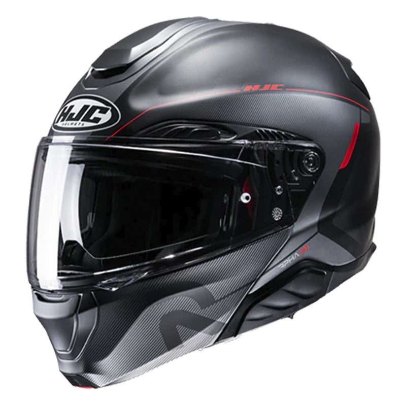 Capacete Hjc Rpha 91 Combust Preto Chumbo E Vermelho