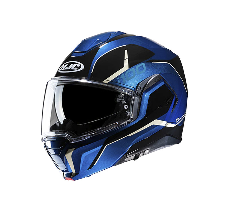 Capacete Hjc I100 180 Lorix Pret Azu Branc