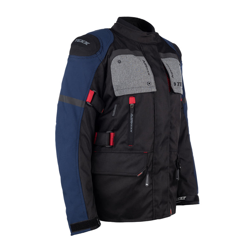Jaqueta Texx Armor Ld Fem Pret Azul Verm Cinz