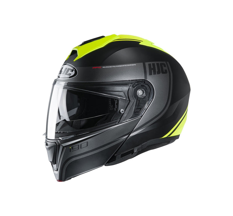 Capacete Hjc I90 Davan Preto E Verde