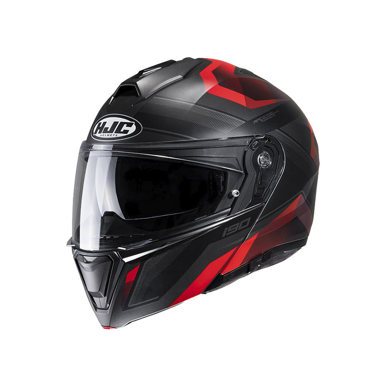 Capacete Hjc I90 Lark Vermelho E Preto