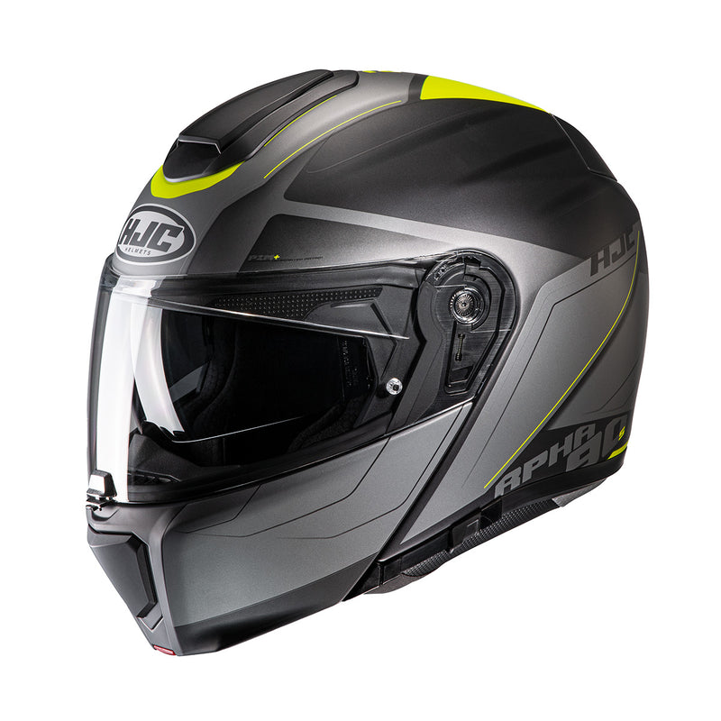 Capacete Hjc Rpha 90s Cadan Preto Cinza E Verde